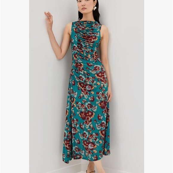 Ulla Johnson Women's Livia Dress, Jade Floral (L) - Picture 2 of 9